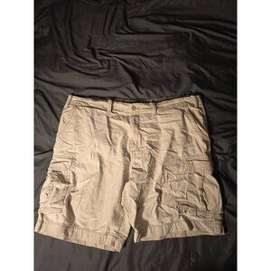 Arizona Mens Big & Tall Cargo Shorts Tan Size 48 Waist Great Length